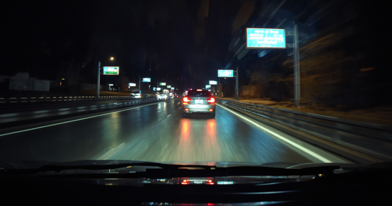 ドライブレコーダーで撮影した夜間ナンバープレート映像。WQHD解像度の高画質