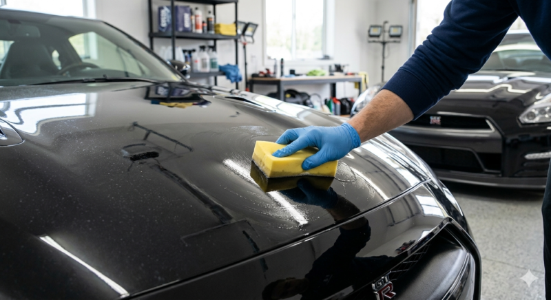 「DIYガラスコーティングの施工イメージ」