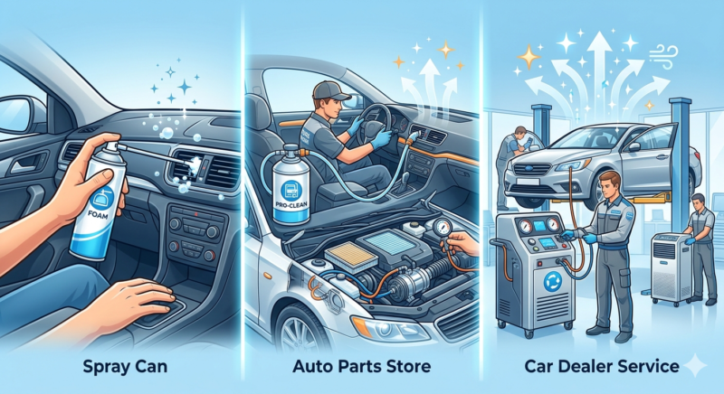 DIYスプレー・カー用品店・ディーラーの3択イメージ