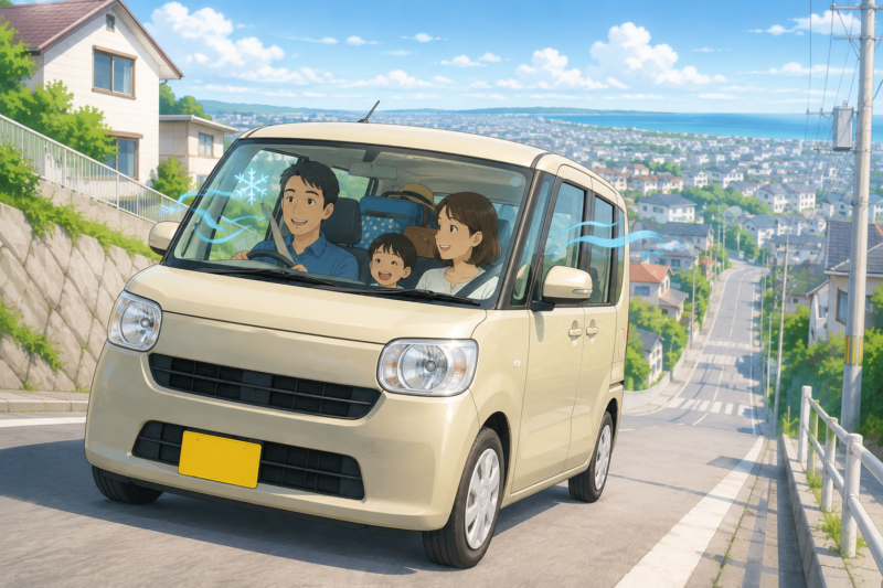 軽自動車 ターボなし 坂道 家族乗車