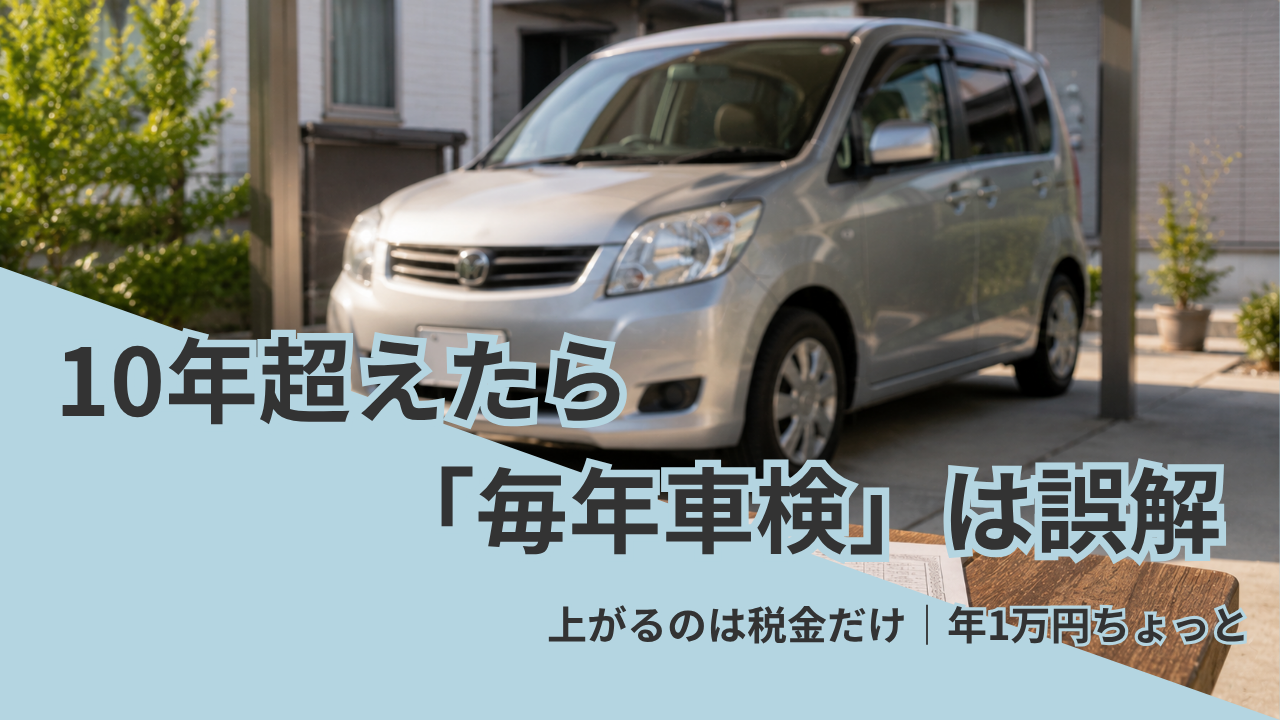 10年超えたら毎年車検は誤解、上がるのは税金だけ