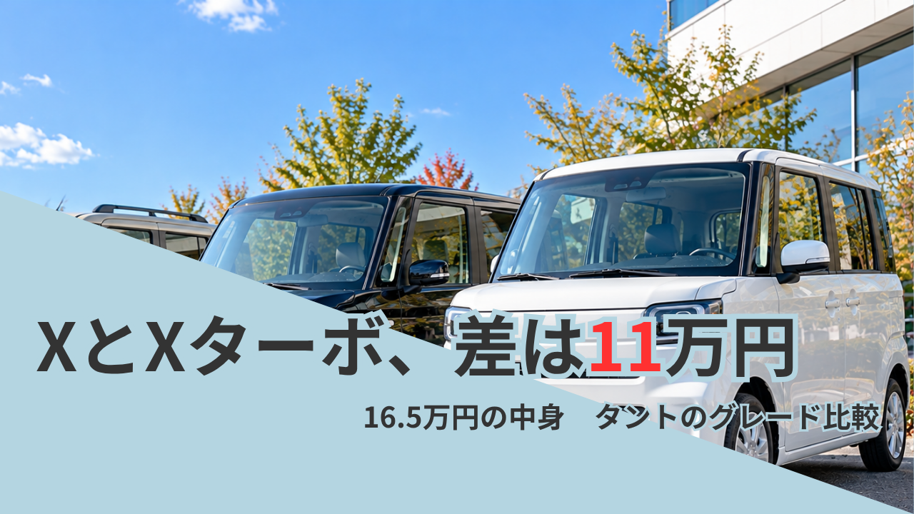 タントのグレードの違い（L・X・Xターボ・デイリーツール・カスタム・ファンクロス）